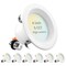 Luxrite 4" LED Recessed Can Lights 5 CCT Selectable 2700K-5000K 14W (75W Equivalent) 950LM Dimmable 6-Pack LR23794-6PK - alternate 1